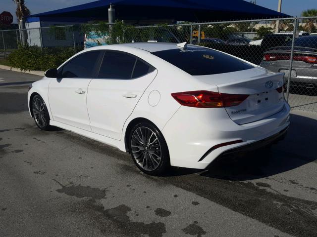 KMHD04LB8JU450717 - 2018 HYUNDAI ELANTRA SP WHITE photo 3