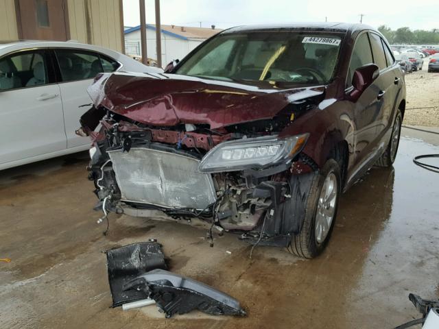 5J8TB4H58HL012259 - 2017 ACURA RDX MAROON photo 2