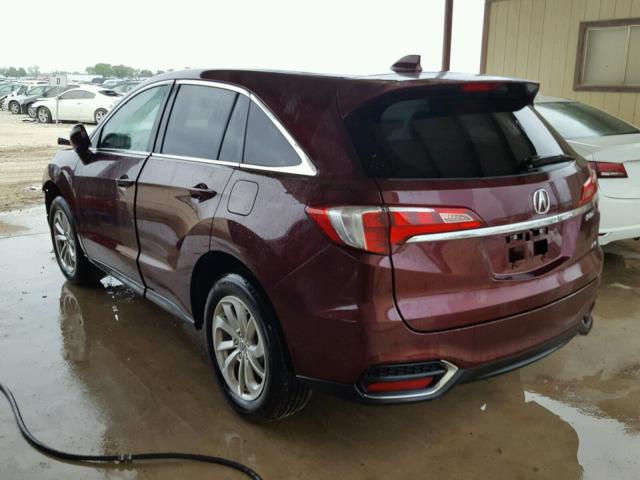 5J8TB4H58HL012259 - 2017 ACURA RDX MAROON photo 3