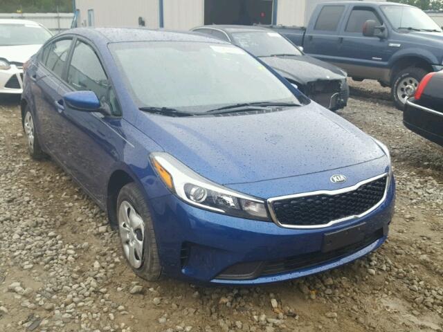 3KPFK4A75HE139096 - 2017 KIA FORTE LX BLUE photo 1