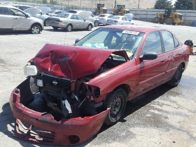 3N1CB51D0YL322693 - 2000 NISSAN SENTRA BAS BURGUNDY photo 2