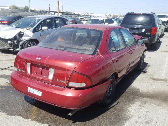 3N1CB51D0YL322693 - 2000 NISSAN SENTRA BAS BURGUNDY photo 4