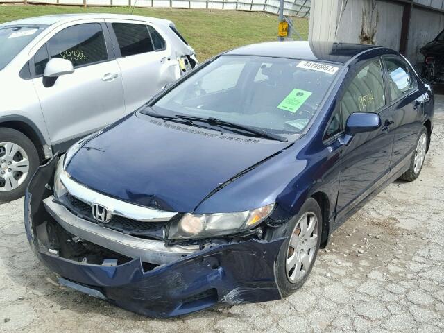 2HGFA16599H535371 - 2009 HONDA CIVIC BLUE photo 2