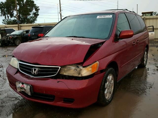 5FNRL18643B063900 - 2003 HONDA ODYSSEY EX BURGUNDY photo 2