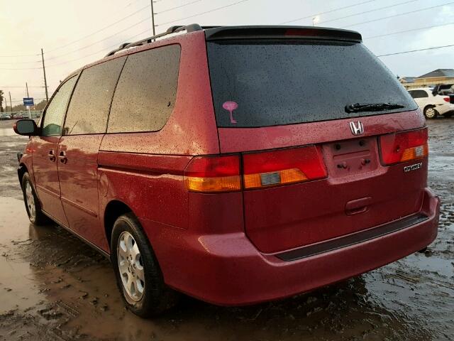 5FNRL18643B063900 - 2003 HONDA ODYSSEY EX BURGUNDY photo 3