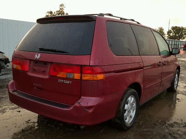 5FNRL18643B063900 - 2003 HONDA ODYSSEY EX BURGUNDY photo 4