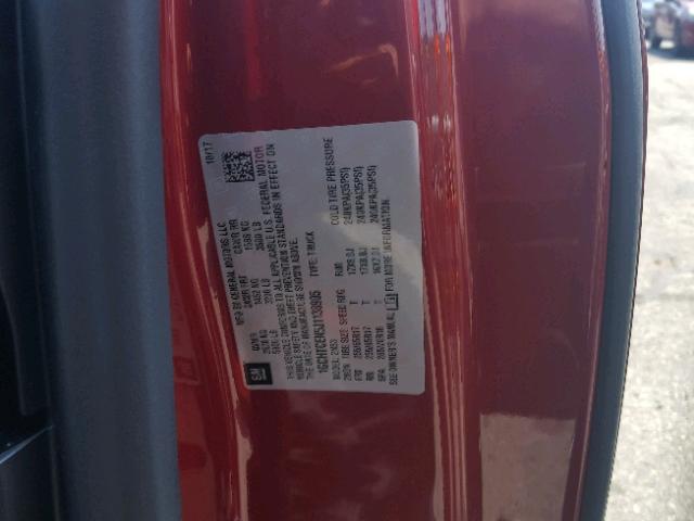 1GCHTCEN5J1138905 - 2018 CHEVROLET COLORADO L RED photo 10