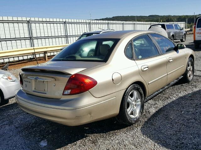 1FAFP56S2YA104285 - 2000 FORD TAURUS GOLD photo 4