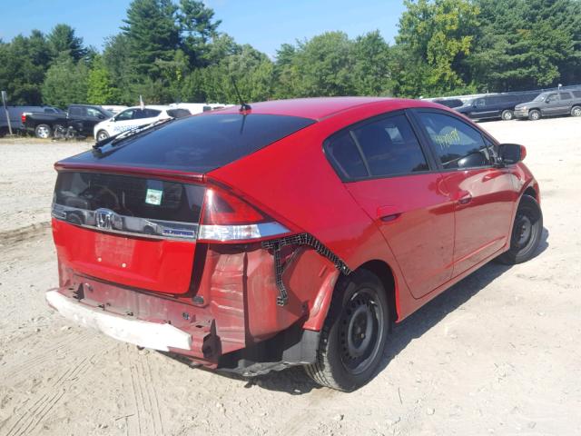 JHMZE2H31CS000373 - 2012 HONDA INSIGHT RED photo 4