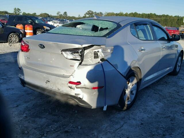 5XXGM4A75EG281658 - 2014 KIA OPTIMA LX SILVER photo 4