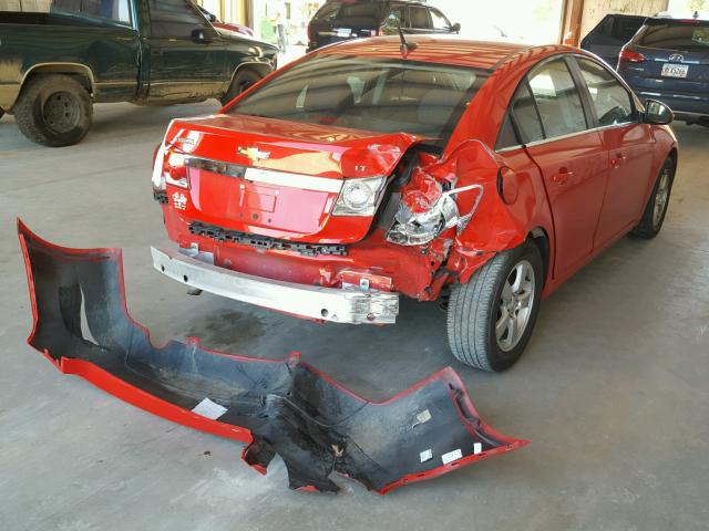 1G1PC5SB0E7474653 - 2014 CHEVROLET CRUZE LT RED photo 4