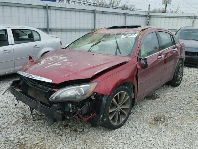 1C3BC8FG7BN600463 - 2011 CHRYSLER 200 S RED photo 2