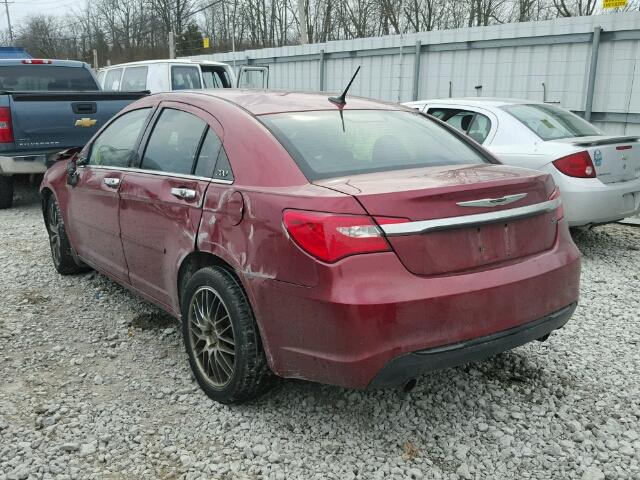 1C3BC8FG7BN600463 - 2011 CHRYSLER 200 S RED photo 3