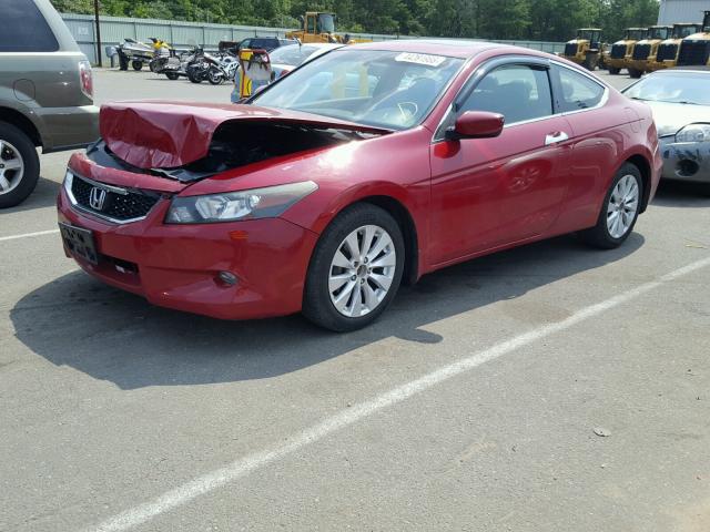 1HGCS2B81AA003427 - 2010 HONDA ACCORD EXL RED photo 2