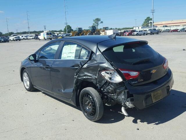 3G1BE6SM6HS589579 - 2017 CHEVROLET CRUZE LT GRAY photo 3