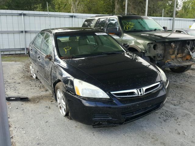 1HGCM56707A092493 - 2007 HONDA ACCORD EX BLACK photo 1