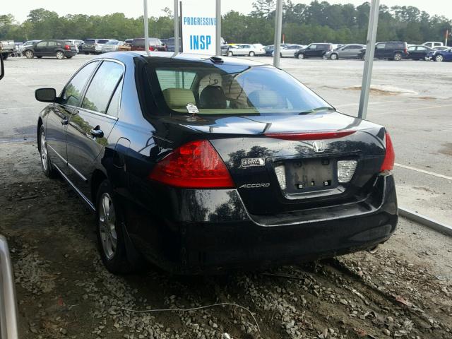 1HGCM56707A092493 - 2007 HONDA ACCORD EX BLACK photo 3