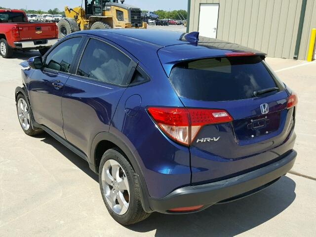 3CZRU5H54HG702221 - 2017 HONDA HR-V EX BLUE photo 3