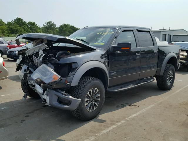 1FTFW1R60EFD02284 - 2014 FORD F150 SVT R BLACK photo 2