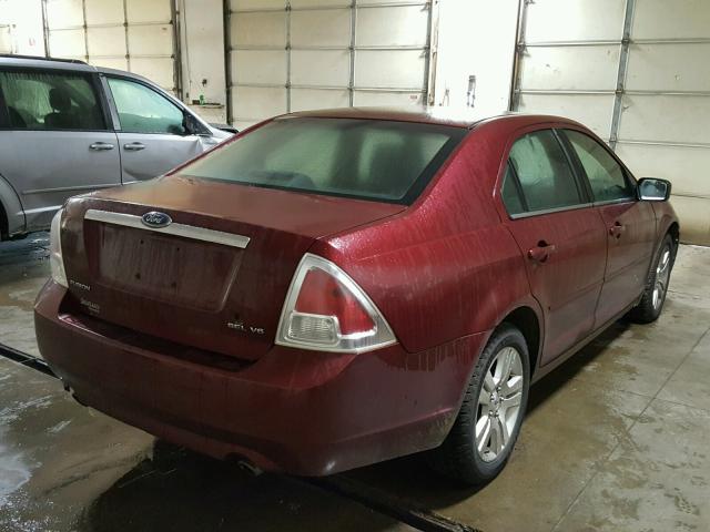 3FAFP08116R174399 - 2006 FORD FUSION SEL BURGUNDY photo 4