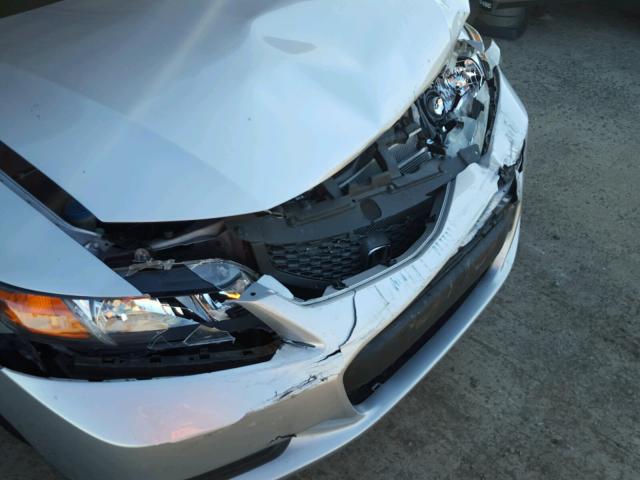 2HGFG3B89CH500220 - 2012 HONDA CIVIC EX SILVER photo 9