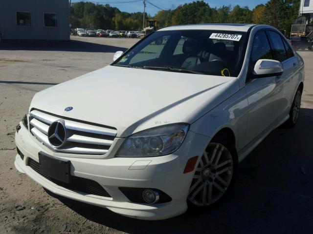 WDDGF81X59R077369 - 2009 MERCEDES-BENZ C 300 4MAT WHITE photo 2