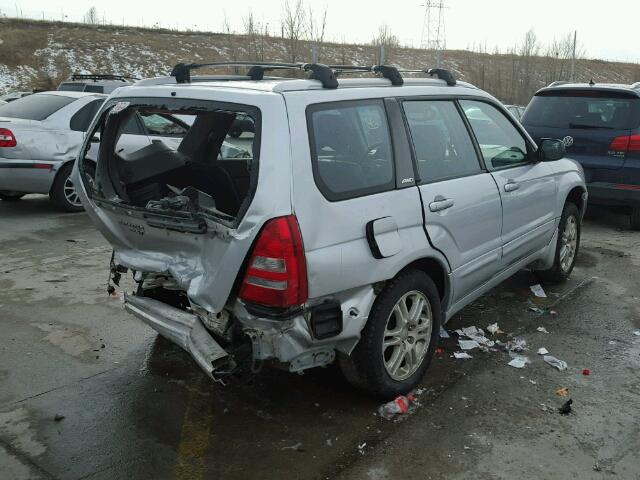 JF1SG69624H741262 - 2004 SUBARU FORESTER SILVER photo 4