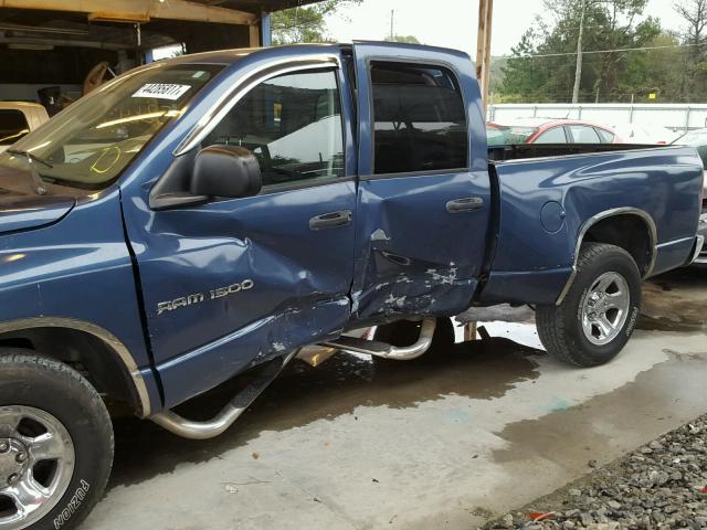 1D7HA18NX5S116815 - 2005 DODGE RAM 1500 S BLUE photo 9