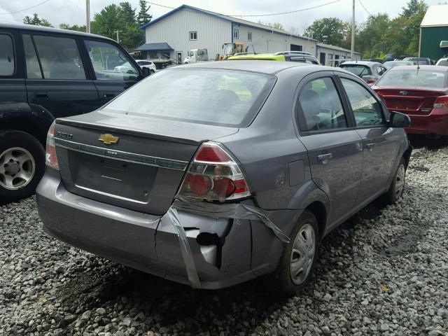 KL1TD5DE0AB094656 - 2010 CHEVROLET AVEO LS GRAY photo 4
