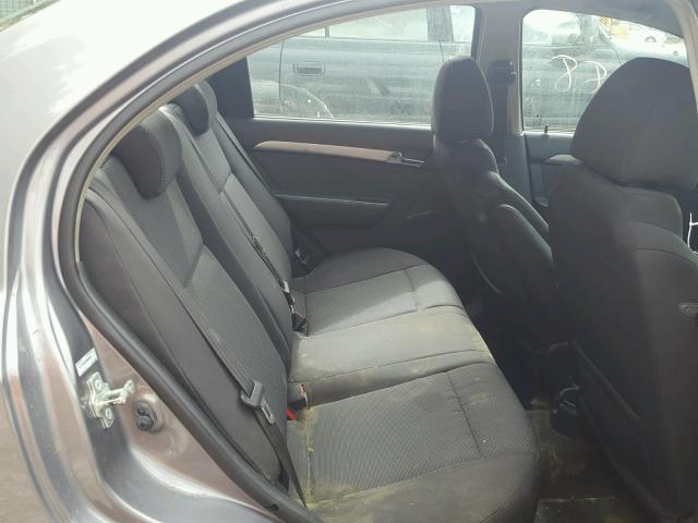 KL1TD5DE0AB094656 - 2010 CHEVROLET AVEO LS GRAY photo 6