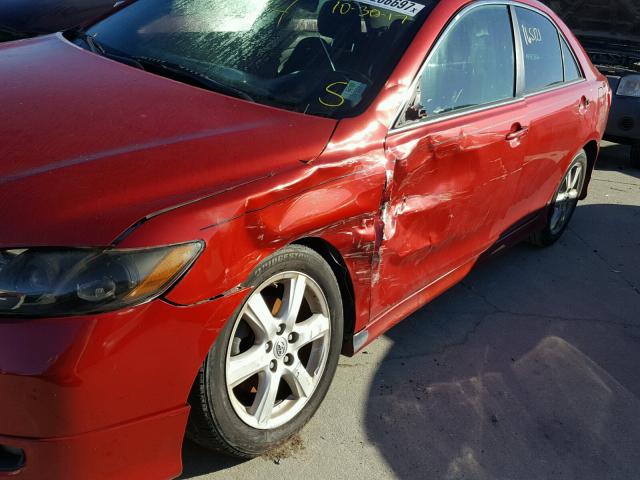 4T1BE46K88U204507 - 2008 TOYOTA CAMRY RED photo 9