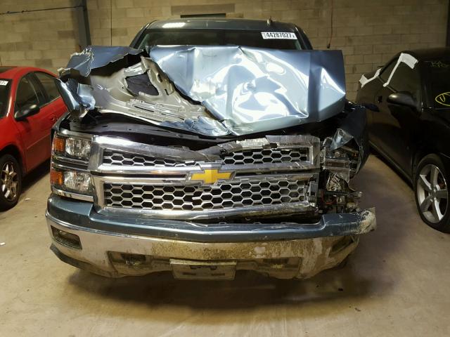 3GCUKREC3EG425833 - 2014 CHEVROLET SILVERADO TEAL photo 7