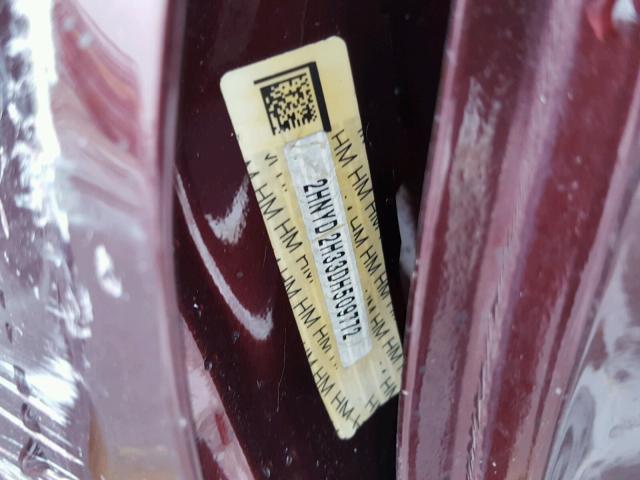 2HNYD2H33DH509772 - 2013 ACURA MDX MAROON photo 10