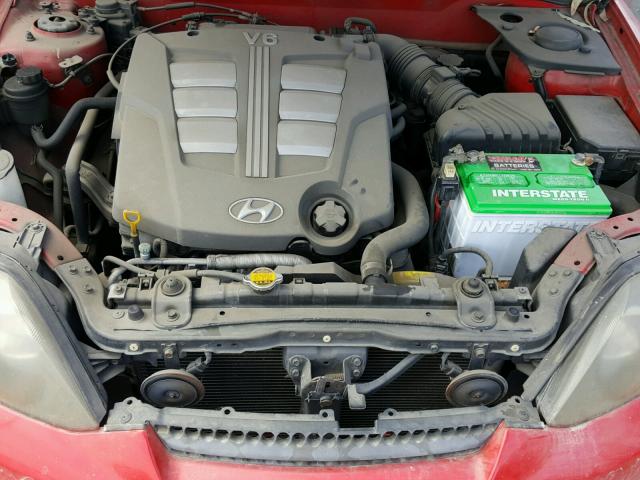 KMHHN65F33U098700 - 2003 HYUNDAI TIBURON GT RED photo 7