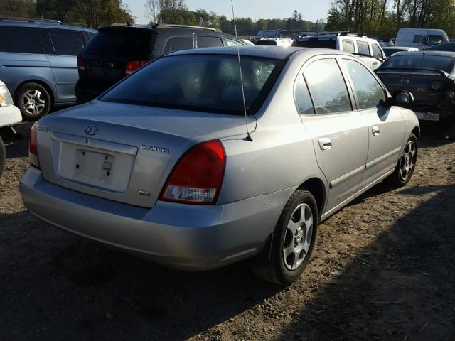 KMHDN45D73U551024 - 2003 HYUNDAI ELANTRA SILVER photo 4