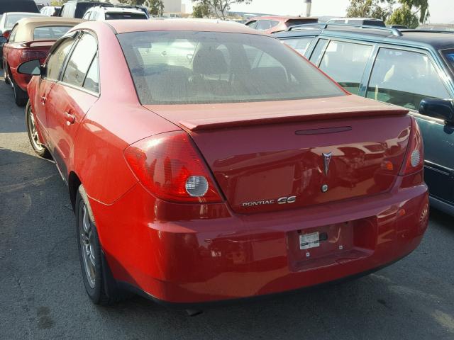 1G2ZG58B174151734 - 2007 PONTIAC G6 RED photo 3