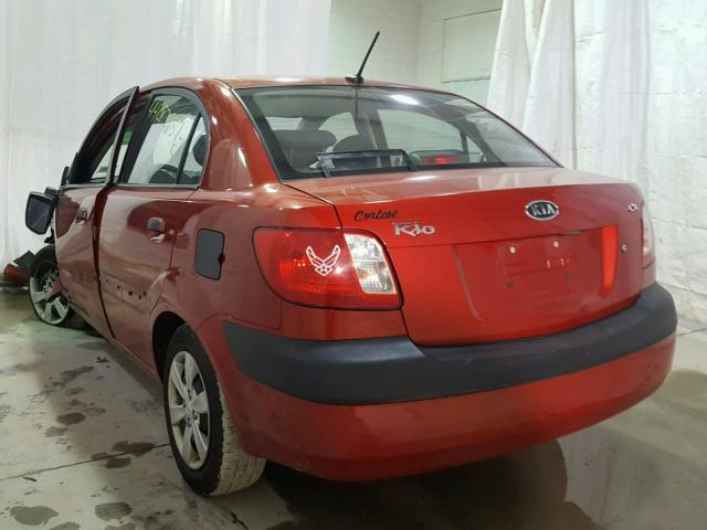 KNADE223996509730 - 2009 KIA RIO BASE RED photo 3