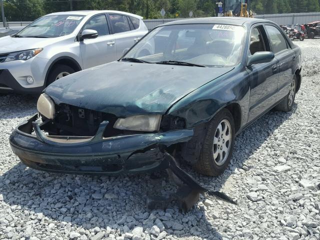 1YVGF22D8W5737977 - 1998 MAZDA 626 ES GREEN photo 2