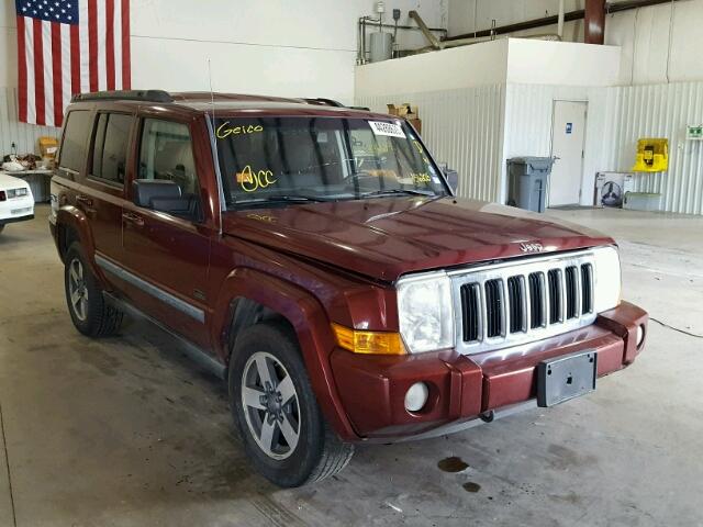 1J8HG48N58C156205 - 2008 JEEP COMMANDER MAROON photo 1