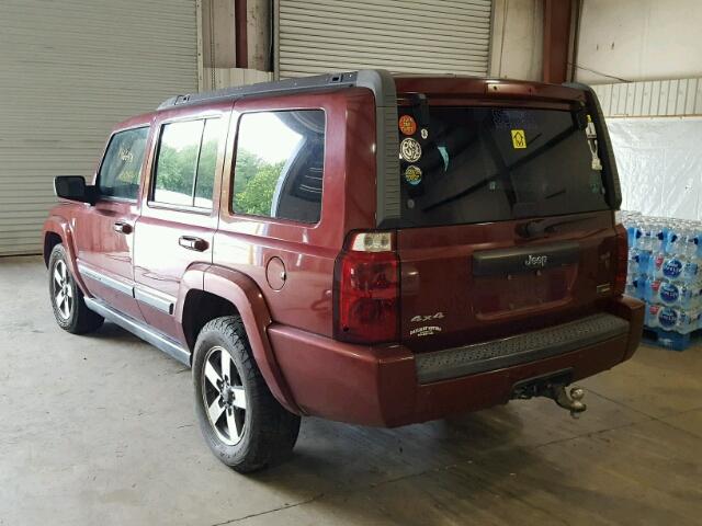 1J8HG48N58C156205 - 2008 JEEP COMMANDER MAROON photo 3