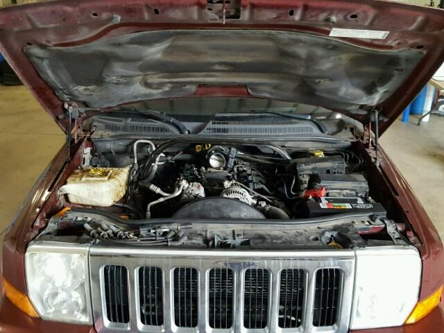 1J8HG48N58C156205 - 2008 JEEP COMMANDER MAROON photo 7