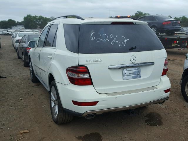 4JGBB5GB0AA622967 - 2010 MERCEDES-BENZ ML 350 WHITE photo 3