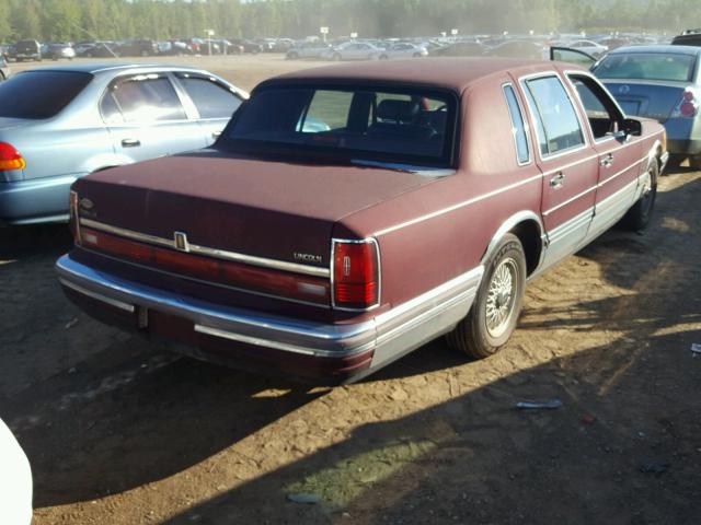 1LNCM81F2LY787344 - 1990 LINCOLN TOWN CAR MAROON photo 4