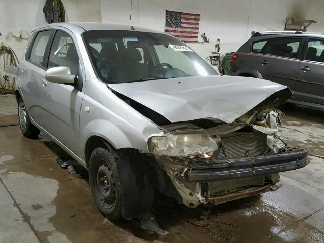 KL1TD626X5B343018 - 2005 CHEVROLET AVEO BASE ვერცხლისფერი ფოტო 1