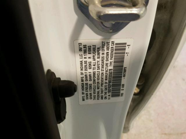 19XFB2F99DE055078 - 2013 HONDA CIVIC EXL 白色 照片 10