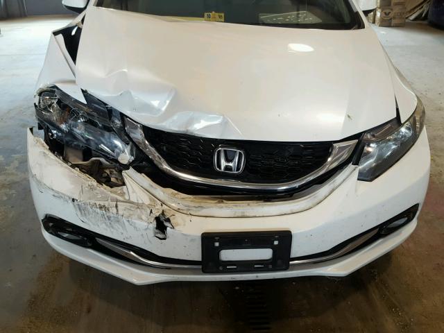 19XFB2F99DE055078 - 2013 HONDA CIVIC EXL WHITE photo 7