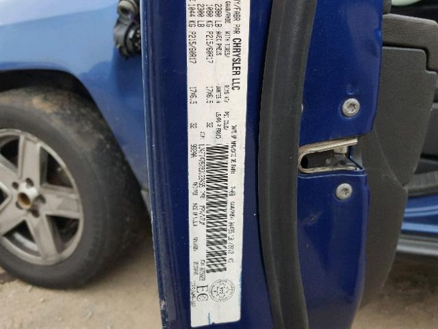 1J4FT47B79D123455 - 2009 JEEP COMPASS SP BLUE photo 10