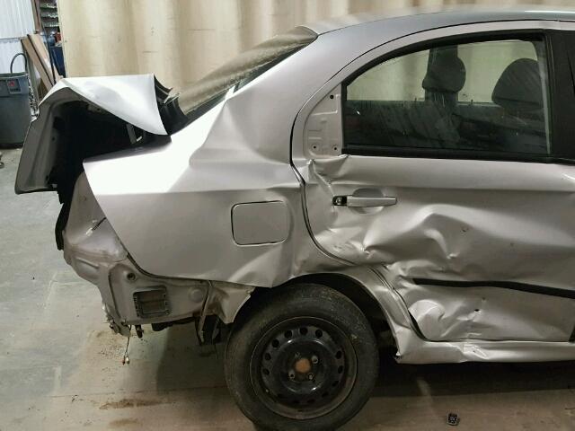 KL1TD56607B055662 - 2007 CHEVROLET AVEO BASE Сұр фото 9