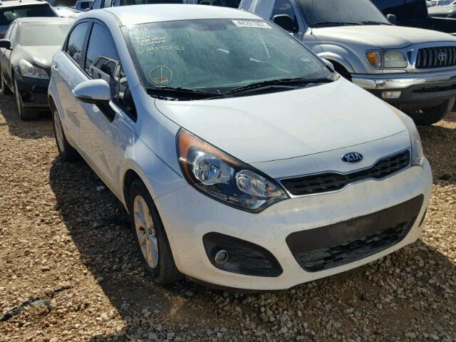 KNADN5A32E6340079 - 2014 KIA RIO EX WHITE photo 1