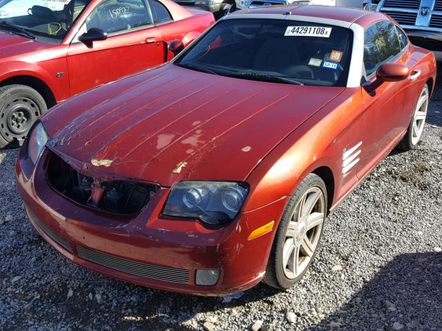 1C3AN69LX4X014737 - 2004 CHRYSLER CROSSFIRE RED photo 2